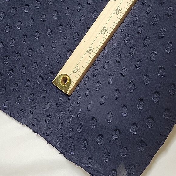 4 BANANA REPUBLIC CLASSIC CHIFFON SWISS DOT FLUTTER SLEEVE NAVY BLUE LINED DRESS - Picture 10 of 14